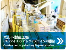 ボルト製造工場(パレタイズ・デパレタイズラインの構築)